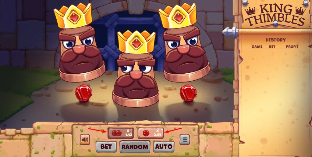 King Thimbles Gameplay Step 2